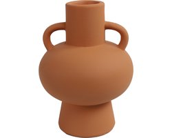 Countryfield Amphora kruik/vaas - terracotta - D13 x H18 cm - smalle opening