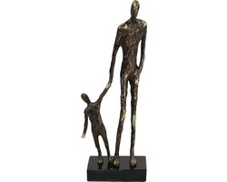 Countryfield - Beeld - Sculptuur - Vader en Kind - Melotti - Bronskleur - Metaal
