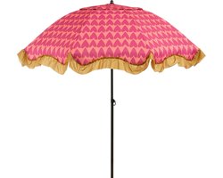 Countryfield Hart Parasol Ø220 cm – Roze – Tuinparasol 238 cm Hoog