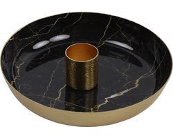 Countryfield kandelaar Marmer S Zwart 11x11x3cm