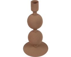 Countryfield - kandelaar - Rana - oud roze - 2x bol - Ø9x18cm