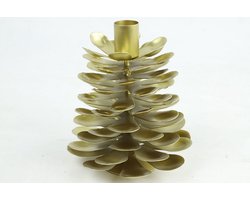 Countryfield kandelaar speelgoed dennenappel goud 15 cm decoratief.