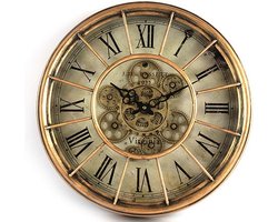 Countryfield Klok Alford metaal L8,2B46,5H46,5CM goud