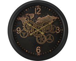 Countryfield Klok Carta metaal Ø60CM zwart