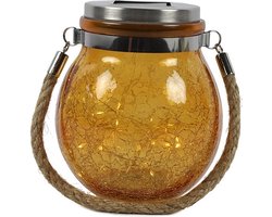 Countryfield LED Solarlamp Viggo Ø12 cm | Oranje | Hoogte 14 cm