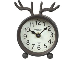 Countryfield Tafelklok Deer metaal L4,5B10,5H13,5CM wit/zwart