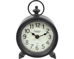 Countryfield Tafelklok Stanwik metaal L5,5B12H17,5CM wit/zwart