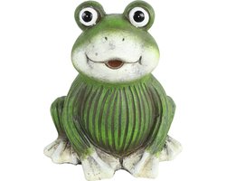 Countryfield Tuinbeeld decoratie kikker - Ultra Frog - kunststeen - H12 cm - groen