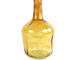 Countryfield Vaas - transparant goudgeel - glas - XL fles - 25 x 42 cm