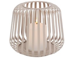 Countryfield Windlicht Lydia met led kaars Creme outdoor