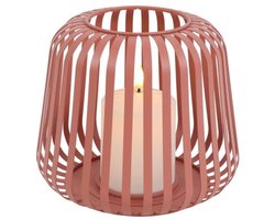 Countryfield Windlicht Lydia met led kaars roze outdoor