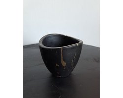 Countryfield zwart/goud Bloempot 10cm Decoratie Pot