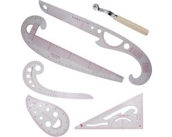 Coupeuse liniaal - linialen set -coupeuseliniaal - Kleermakers linialen Set 9