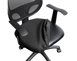 Covers by Ralfos* ademende bureaustoelhoes zwart | Chair cover | Ralfos zitting Bureaustoelhoes | Bureaustoel hoes | Hoes | Stretch | Kantoor en thuisgebruik | Wasmachine bestendig