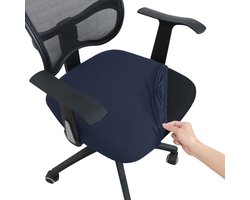 Covers by Ralfos* Bureaustoelhoes voor zitting Donkerblauw | Waterafstotend | Universeel | Voor zitting | Kantoor en thuisgebruik | Eetkamer |Wasmachine bestendig | OEKO-TEX® gecertificeerde stof
