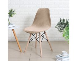 Covers By Ralfos* Stoelhoes Velvet lichtbruin | Scandinavische Kuipstoel | Verkrijgbaar per stuk, Set van 4, 6 en 8 | Volumekorting | Hoes | Scandinavisch Beschermend | Luxe en Chic | Zacht | Duurzame oplossing | Woonkamer upgrade | Stijlvol | Wonen