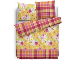 Covers & Co Nancy Dekbedovertrek - Eenpersoons - 140x200/220 cm - Oranje