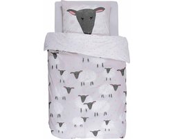 Covers & Co Sheeps Dekbedovertrek - Eenpersoons - 140x200/220 cm - Grey