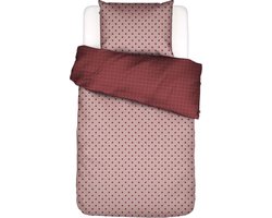 Covers&Co dekbedovertrek  Turn Over rose - 2-persoons (200x200/220 cm incl. 2 slopen)