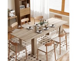 COVREO Eettafel 180-260 x 90 cm – eiken kleur, uitschuifbaar, tot 10 personen
