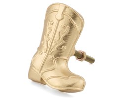 Cowboy laars gouden metalen lade knop - Sasse & Belle