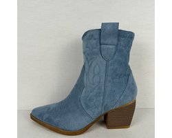 Cowboylaarsje suèdine blauw Blauw / 39