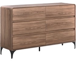 COWELL - Ladekast 6 lades - Donkerbruin - MDF