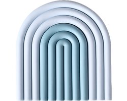 Cozella® - Onderzetters WAVE - Placemats - Voor Servies en Pannen - Blauw