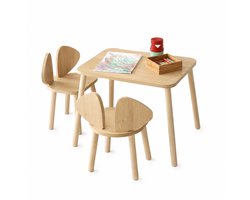 Cozy Collections Eethoek set kinderen - Kindertafel met 2 Stoelen - Peuters tafel - Speeltafel - Kinderbureau- Montessori kindertafel - Kindermeubelen Set 1 t/m 7 Jaar