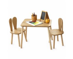 Cozy Collections - Kindertafel Met Stoeltjes - Kinderbureau - Eethoek set kinderen - Peuters tafel - Speeltafel - Montessori kindertafel - Kindermeubelen Set 1 t/m 7 Jaar