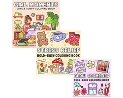 Cozy Coloring Book - Kleurboek Voor Volwassenen - Cozy Kleurboek - Cozy Coloring - Kleurboeken - Cozy coloring set - Set van 3 - Kleurboeken - Kleurboekjes - Kleurboek - Kleurboek voor volwassenen - Cozy Coloring Boek -