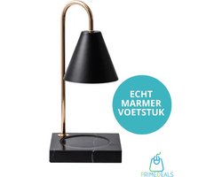Cozy Lampen Kaars - Candle Warmer - Kaars Verwarmer - Lamp - Kaarsen - Verjaardagscadeau - Moederdag - Marmeren Elektrische Kaarsverwarmer - Zwart - Tafellamp- Smelt Lamp - Timer - Wax Warmer - Vlam loze Kaars - Kado - Metalen Lampenkap