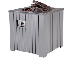 Cozy Living sfeerhaard Faro - arctic grey - aluminium - 60x60 cm