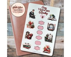 Cozy Victorian Reading 2 stickervel voor scrapbooking - journaling - decoratieve stickers voor boeken liefhebber