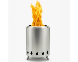 CozyFlame Vuurkorf Rond - Vuurkorf voor Buiten - Zilverkleurig - 17 x 20 cm