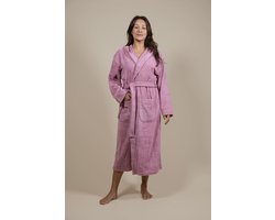 Cozylion Dames Badjas Badstof – Sauna & Wellness badjas – Ochtendjas dames – 100% katoen – Roze