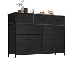 CozyLiving Commode - Ladekast - Opbergkast - Dressoir - Vrijstaande ladekast - 100x100x30cm Zwart