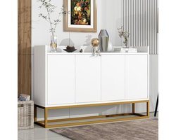CozyLiving Dressoir Woonkamer - Opbergkast - Buffetkast - Haltafel - Modern Design - Kaptafel - Wit
