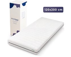 CozySense® Basic Matras 120x200 cm – Eenpersoons – CertiPUR-US® PU-schuim – OEKO-TEX® Afneembare Hoes – 13 cm Dik – Medium