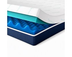 CozySense® DualFeel Topper Matras 180x200 - 7.5 cm Verkoelende Topper met Zomer & Winter Kant - Gel Infused Traagschuim - Wasbare Hoes - CertiPUR-US® - Medium Hardheid