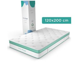 CozySense® Hybride Matras 120x200 cm – Eenpersoons Pocketvering – Traagschuim & Koudschuim – 7-Zones – 25 cm Dik – Medium