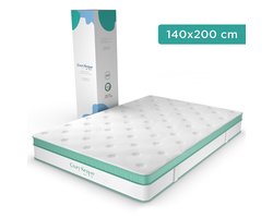 CozySense® Hybride Matras 140x200 cm – Tweepersoons Pocketvering – Traagschuim & Koudschuim – 7-Zones – 25 cm Dik – Medium