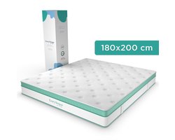 CozySense® Hybride Matras 180x200 cm – Tweepersoons Pocketvering – Traagschuim & Koudschuim – 7-Zones – 25 cm Dik – Medium