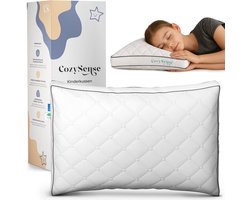 CozySense® - Kinderkussen – Hoofdkussen Kind – Hotelkwaliteit - Peuterkussen – Peuter Hoofdkussen – Kinder Hoofdkussen – Ergonomisch & Verstelbaar – Hypoallergeen – OEKO-TEX® – 100% Katoen - 2-12 Jaar – 40x55cm