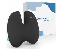 CozySense® Rugsteun - Verstelbaar Rugkussen Onderrug - Lendekussen voor Auto, Bureaustoel, Bed & Bank - Ergonomisch - Met Coolgel - Zachte Hardheid - Wasbare Hoes