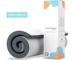 CozySense® Topper 140x200 - Topmatras - Topdekmatras - Traagschuim met Verkoelende Gel - CertiPUR-US® - Medium Hardheid - 8 CM - Wasbare Hoes