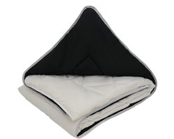 Cozyvita® | wasbare dekbed zonder overtrek - Zwart & Parel wit - Inclusief gratis kussenslopen - 200x200cm