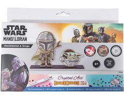 Craft Buddy Mandalorian & Grogu Crystal Art Duo Buddies XL knutselset.