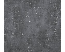 CRAQUELE BETONLOOK BEHANG | Industrieel - zwart grijs zilver - A.S. Création Titanium 3