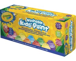 Crayola - Hobbyverf - 10 Potjes Afwasbare Verf Voor Kinderen -Speciale Effecten